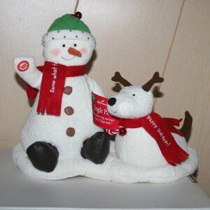 Hallmark Jingle Pals Snowman and Dog 2004 * NEW WITH TAGS